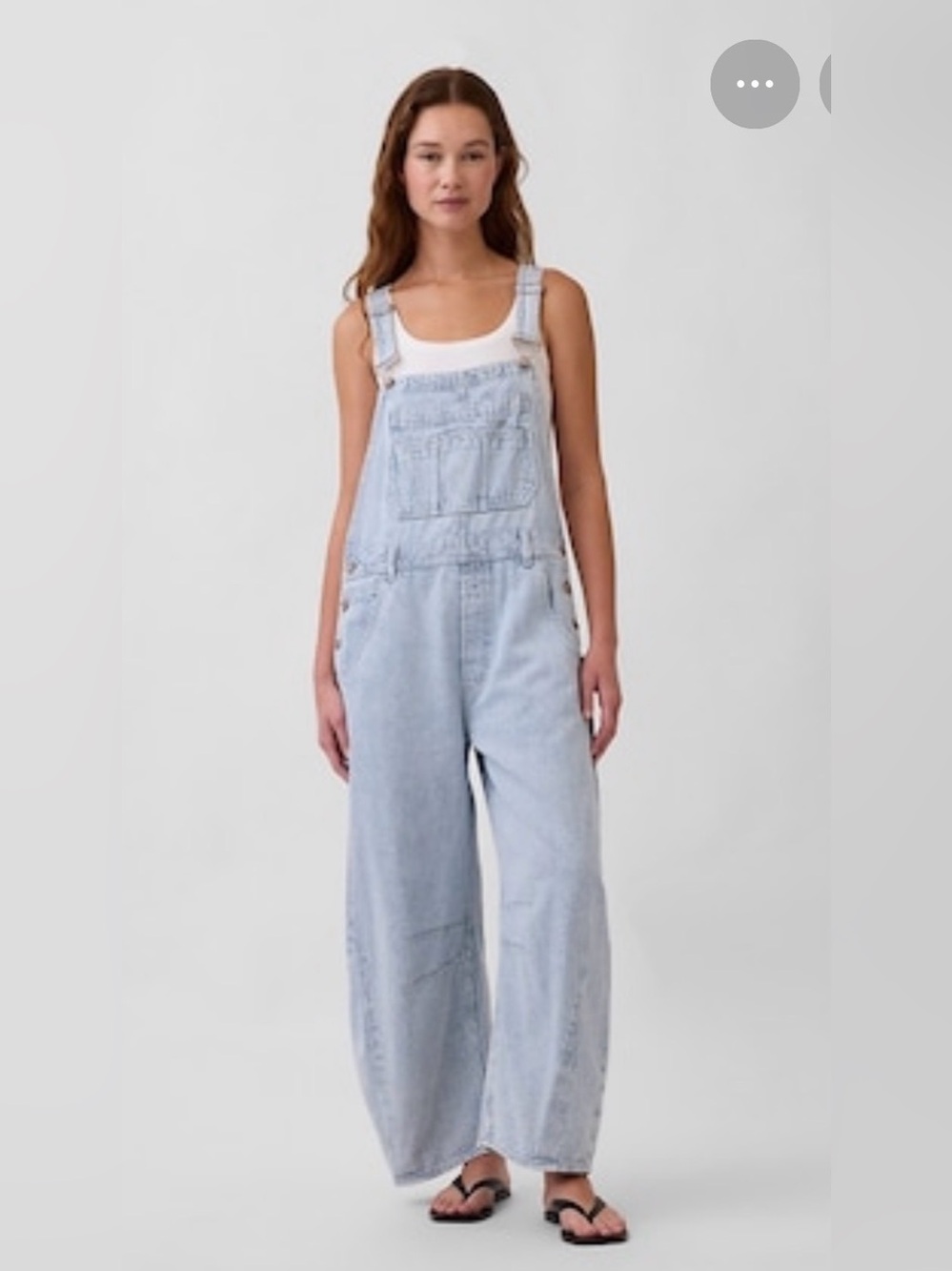 NWOT Gap Ultra Soft Denim Horseshoe Indigo Overalls Sz Medium (#717495)
